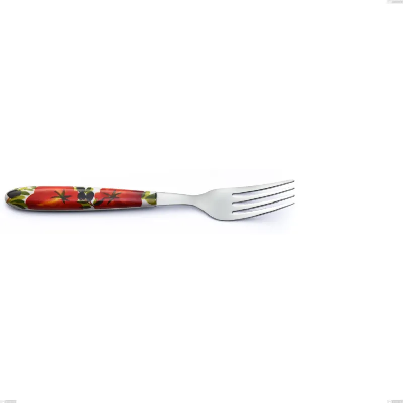 Forchetta tavola Vero Albenga, acciaio 18.0 nickel free, manicatura pbt sublimato acciaio lucido, lunghezza 205 mm Eme Posaterie Nuovo Arrivo