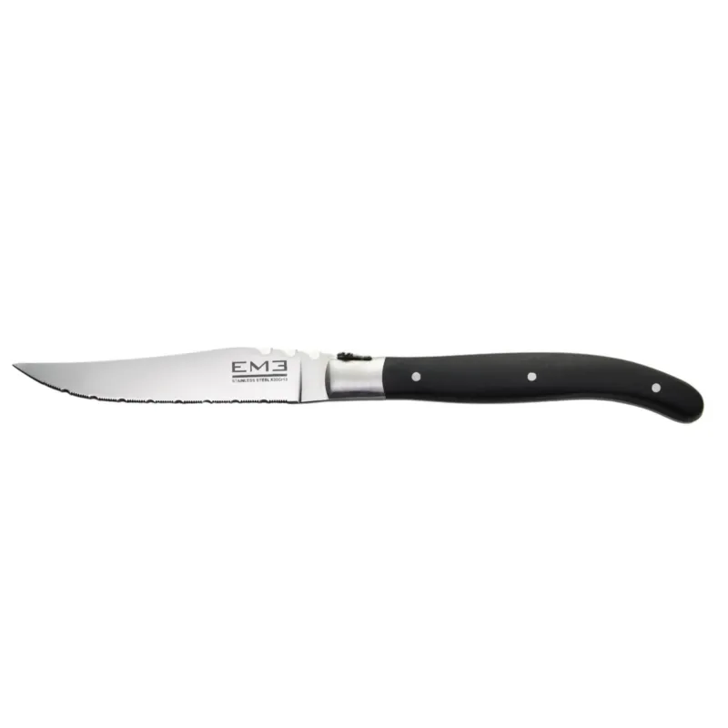 Coltello da Bistecca PAMPA Punta realizzato in acciaio 18/10 lunghezza 225 mm molto tagliente Lavabile in lavastoviglie Made in Italy Eme Posaterie Scelto Dai Clienti
