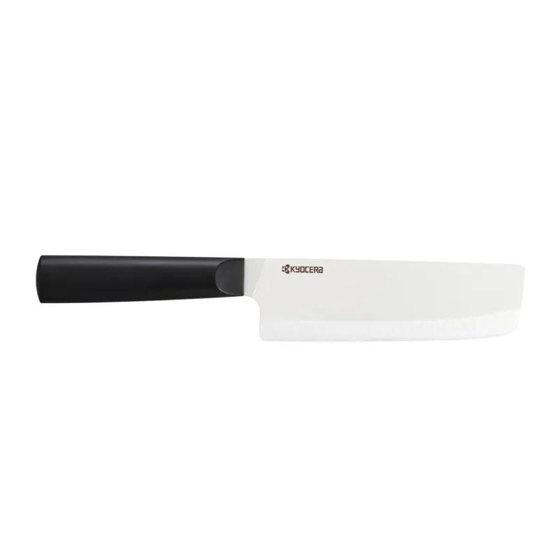 Kyocera - Coltello lama ceramica INNOVATIONWHITE™ - Nakiri - Dimensioni Lunghezza 15 cm - TK-150 WH-BK Maniglia soft-touch Kyocera IshiBa Consegna Rapida