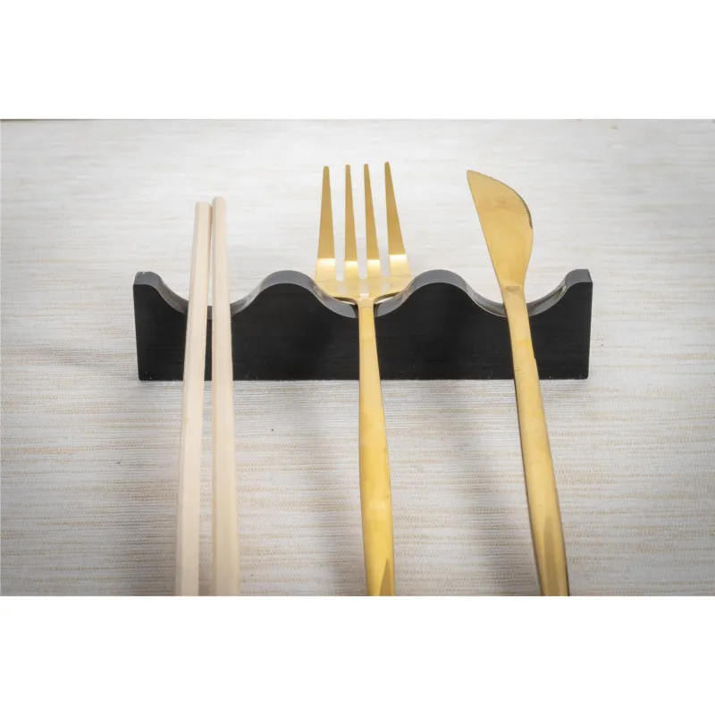Compra Adesso Poggia Posate Serving, supporto per posate universale in plexiglass dimensioni 12x1,2 h 3 cm accoglie 3 posate colore nero IPlex Design
