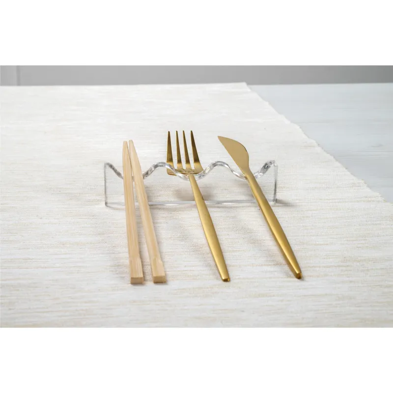 Compra Adesso Poggia Posate Serving, supporto per posate universale in plexiglass dimensioni 12x1,2 h 3 cm accoglie 3 posate colore trasparente IPlex Design