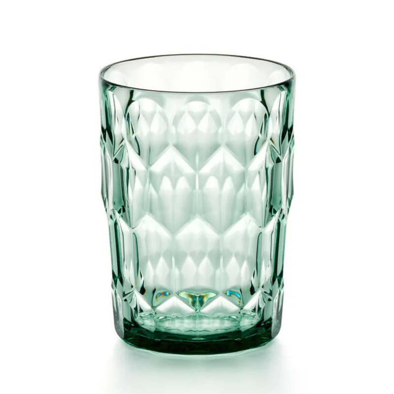 BICCHIERI ALTO VANITY 3 in Cristallo Acrilico Bio-based 6 pezzi diametro Ø 8,5xh 11,8 cm- 480 cc BPA FREE bibite, cocktail e frullati colore Verde Matcha Guzzini Economico