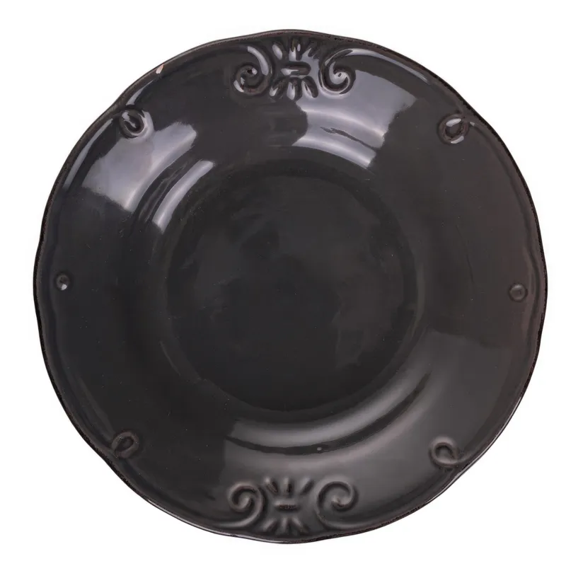 Promo Stagionale Piatto fondo Duchessa Stones D In gres smaltato Misure Ø 23 x h. 3,5 cm Utilizzabile in microonde Lavabile in lavastoviglie Colore antracite VDE Tivoli 1996