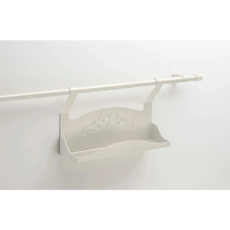 Portaspezie per vasetti applicabile alla Barra da cucina sotto pensile CLASSIC Dimensioni 30x7,5x h18 cm in Acciaio colore Avorio Metalineasrl Esclusivo