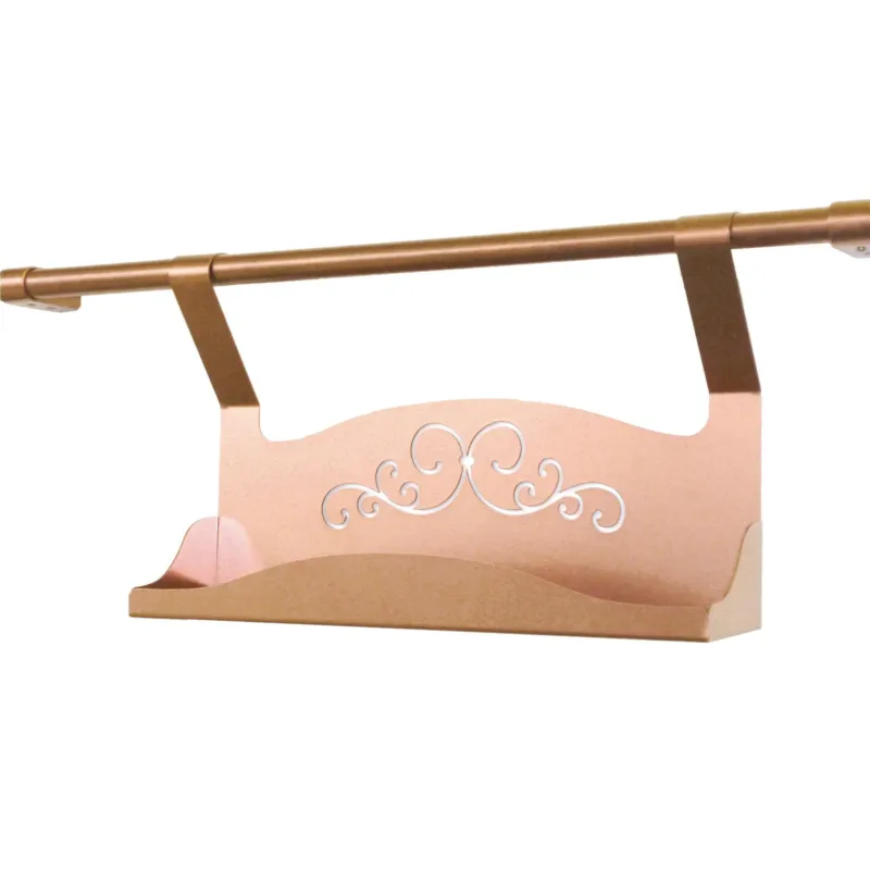 Portaspezie per vasetti applicabile alla Barra da cucina sotto pensile CLASSIC Dimensioni 30x7,5x h18 cm in Acciaio rame satinato Metalineasrl Soddisfatti O Rimborsati
