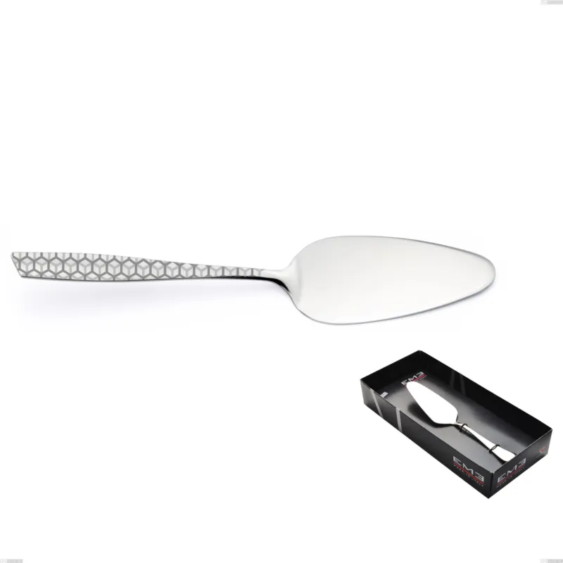 Confezione vetrina 1 pezzo pala torta eleven exa, Acciaio inox Aisi 304 Acciaio lucido disegno laser, spessore 2.5mm Eme Posaterie Economico