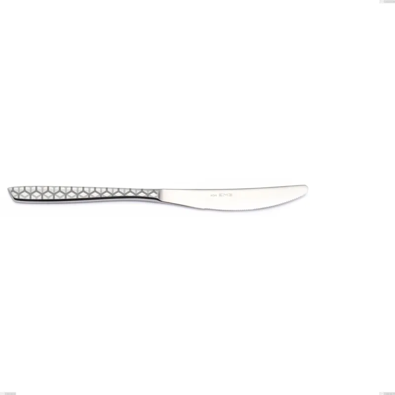 Coltello frutta eleven exa, Acciaio inox Aisi 304 Acciaio lucido disegno laser, spessore 2.5mm, lunghezza 219 mm Eme Posaterie Affare