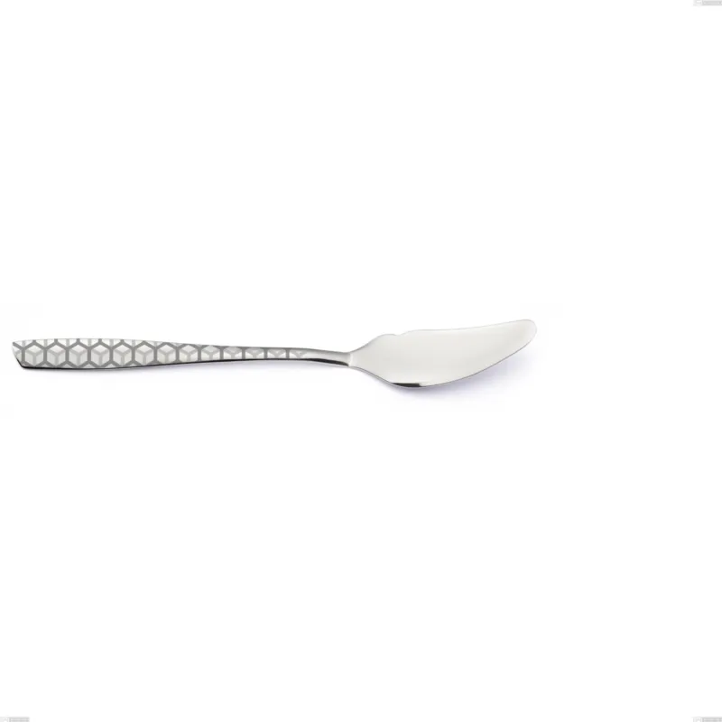 Coltello pesce eleven exa, Acciaio inox Aisi 304 Acciaio lucido disegno laser, spessore 2.5mm, lunghezza 204 mm Eme Posaterie Compra Oggi Stesso