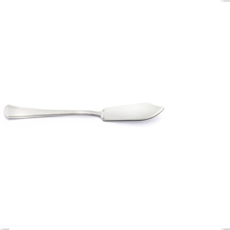 Soddisfatti O Rimborsati Coltello pesce Savoia Argento 8 micron, Acciaio inox Aisi 304 Finitura Argentata, spessore argento 8 micron, spessore posata 3 mm, lunghezza 190 mm Eme Posaterie