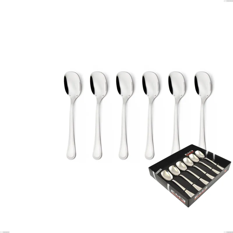 Sconto Confezione vetrina 6 pezzi gelato Impero Argento 8 micron, Acciaio inox Aisi 304 Finitura Argentata, spessore argento 8 micron, spessore posata 3 mm Eme Posaterie