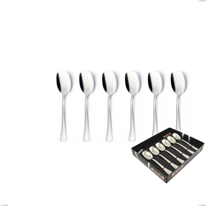Confezione vetrina 6 pezzi gelato Savoia Argento 8 micron, Acciaio inox Aisi 304 Finitura Argentata, spessore argento 8 micron, spessore posata 3 mm Eme Posaterie Ordina Subito