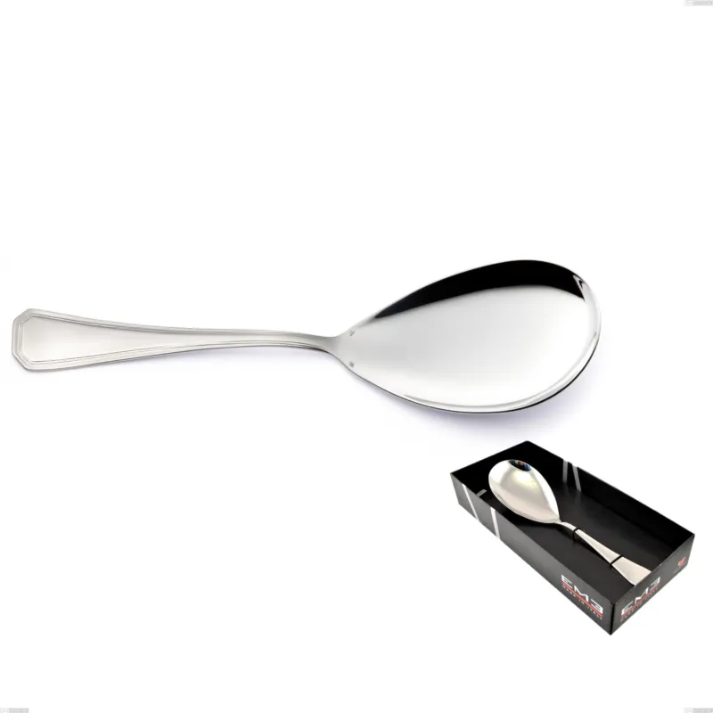 Pagamento Sicuro Confezione vetrina 1 pezzi pala riso Savoia Argento 8 micron, Acciaio inox Aisi 304 Finitura Argentata, spessore argento 8 micron, spessore posata 3 mm Eme Posaterie