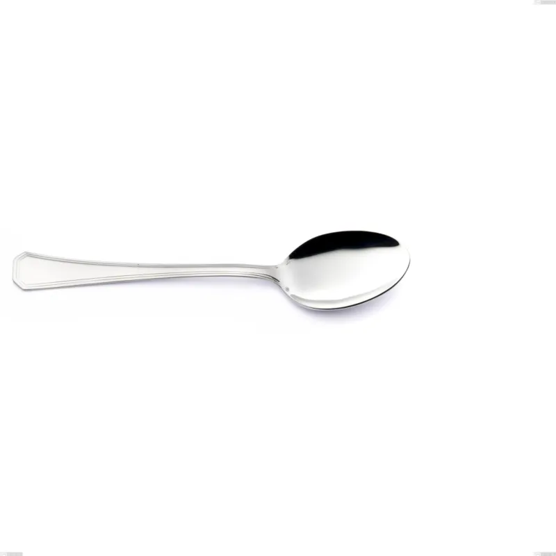 Cucchiaio da tavola, minestra Savoia Argento 8 micron, Acciaio inox Aisi 304 Finitura Argentata, spessore argento 8 micron, spessore posata 3 mm, lunghezza 200 mm Eme Posaterie Must-Have