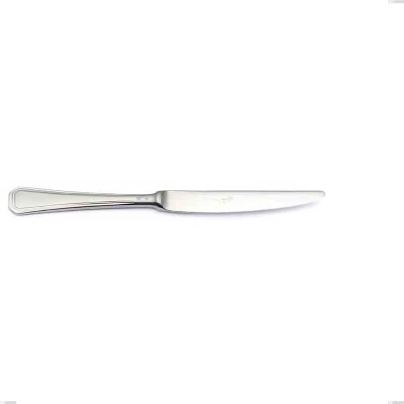 Economico Coltello bistecca Savoia Argento 8 micron, Acciaio inox Aisi 304 Finitura Argentata, spessore argento 8 micron, spessore posata 3 mm, lunghezza 230 mm Eme Posaterie