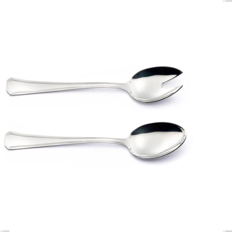 Coppia insalata Savoia Argento 8 micron, Acciaio inox Aisi 304 Finitura Argentata, spessore argento 8 micron, spessore posata 3 mm, lunghezza 225 mm Eme Posaterie Spedito Oggi