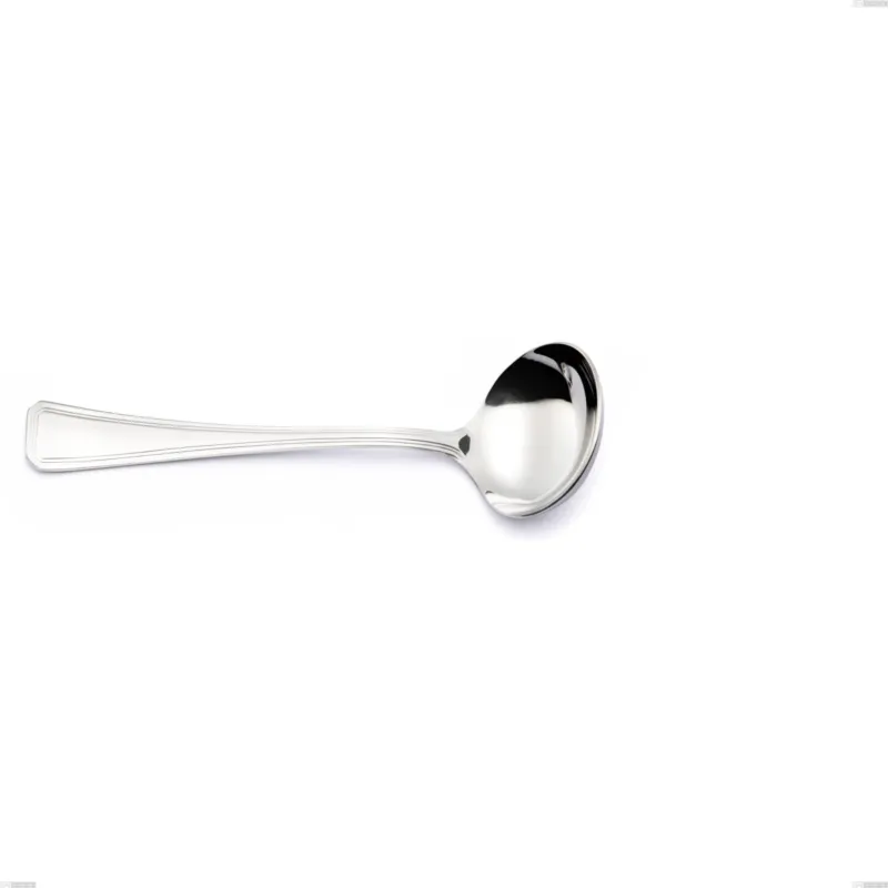 Cucchiaio salsa Savoia Argento 8 micron, Acciaio inox Aisi 304 Finitura Argentata, spessore argento 8 micron, spessore posata 3 mm, lunghezza 176 mm Eme Posaterie Quantità Limitata