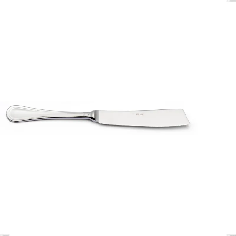 Offerta Del Giorno Coltello torta Impero Argento 8 micron, Acciaio inox Aisi 304 Finitura Argentata, spessore argento 8 micron, spessore posata 3 mm, lunghezza 230 mm Eme Posaterie
