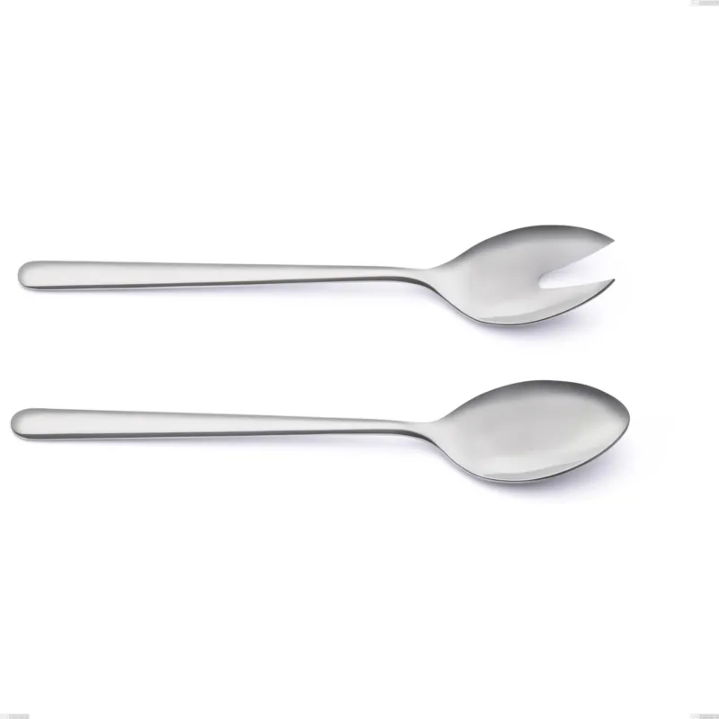 Non Perdere Coppia insalata venice sabbiato, Acciaio inox Aisi 304 Posate sabbiate, spessore 4 mm, lunghezza 260 mm Eme Posaterie