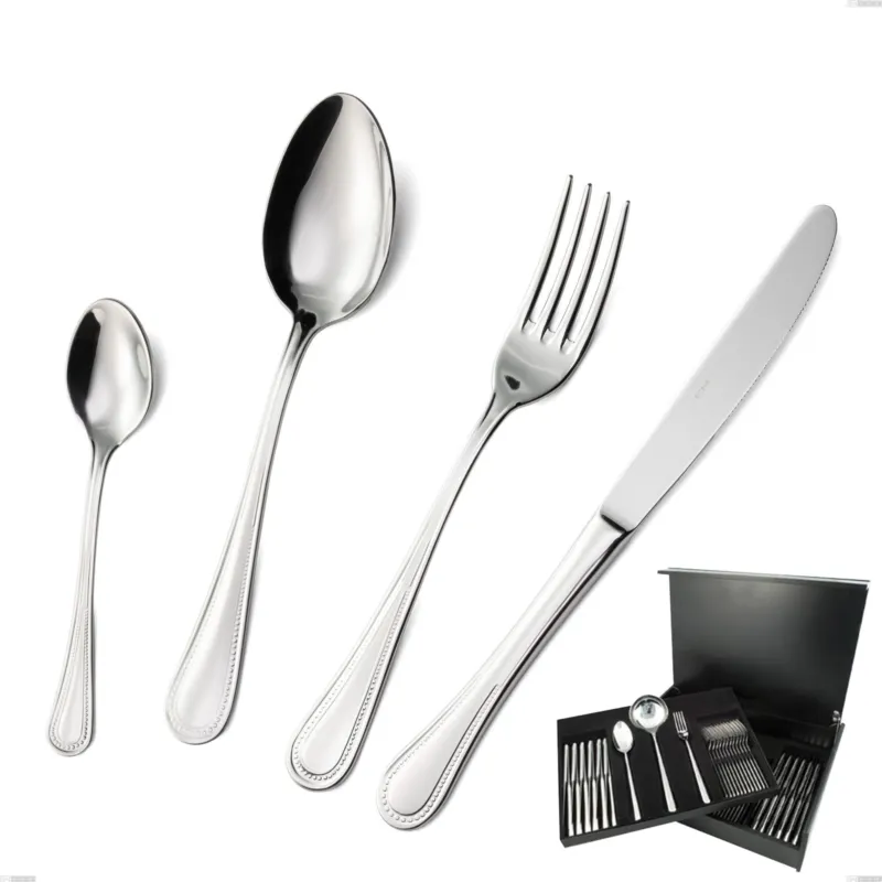 Offerta Limitata Astuccio legno 75 pezzi privilege, Acciaio inox Aisi 304 Posate Lucide, spessore 2.5 mm Eme Posaterie