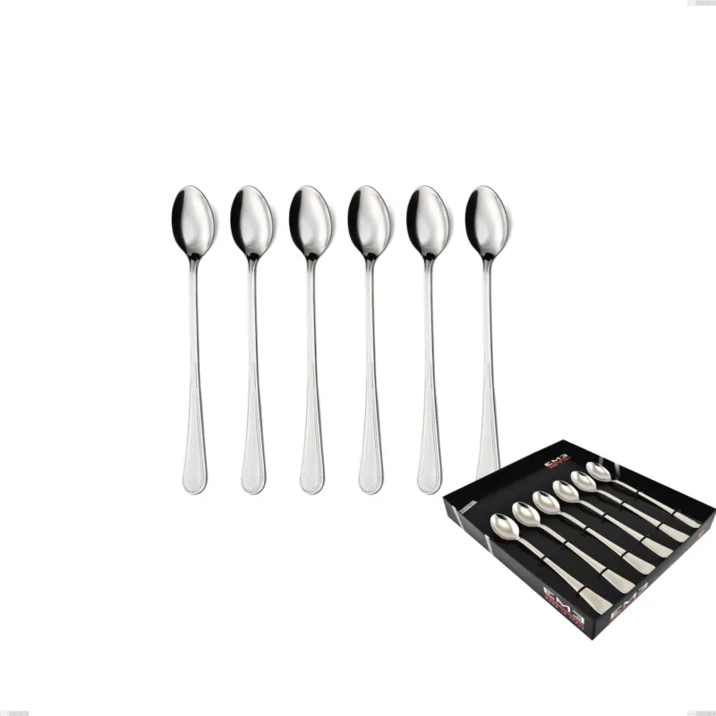 Confezione vetrina 6 pezzi cucchiaini bibita privilege, Acciaio inox Aisi 304 Posate Lucide, spessore 2.5 mm Eme Posaterie Professionale
