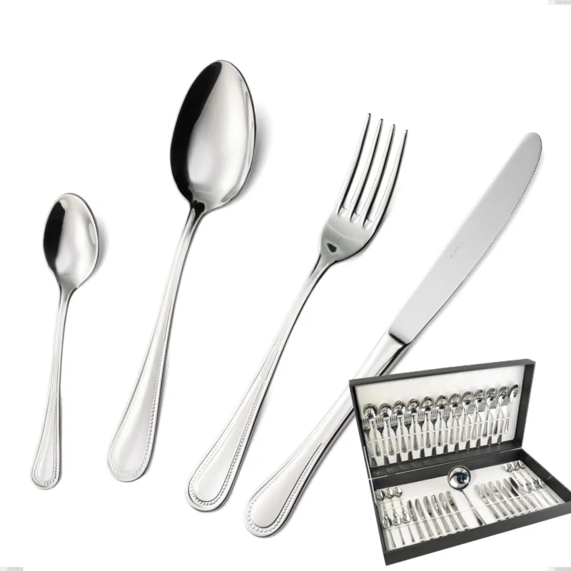 Subito Disponibile Astuccio 49 pezzi privilege, Acciaio inox Aisi 304 Posate Lucide, spessore 2.5 mm Eme Posaterie