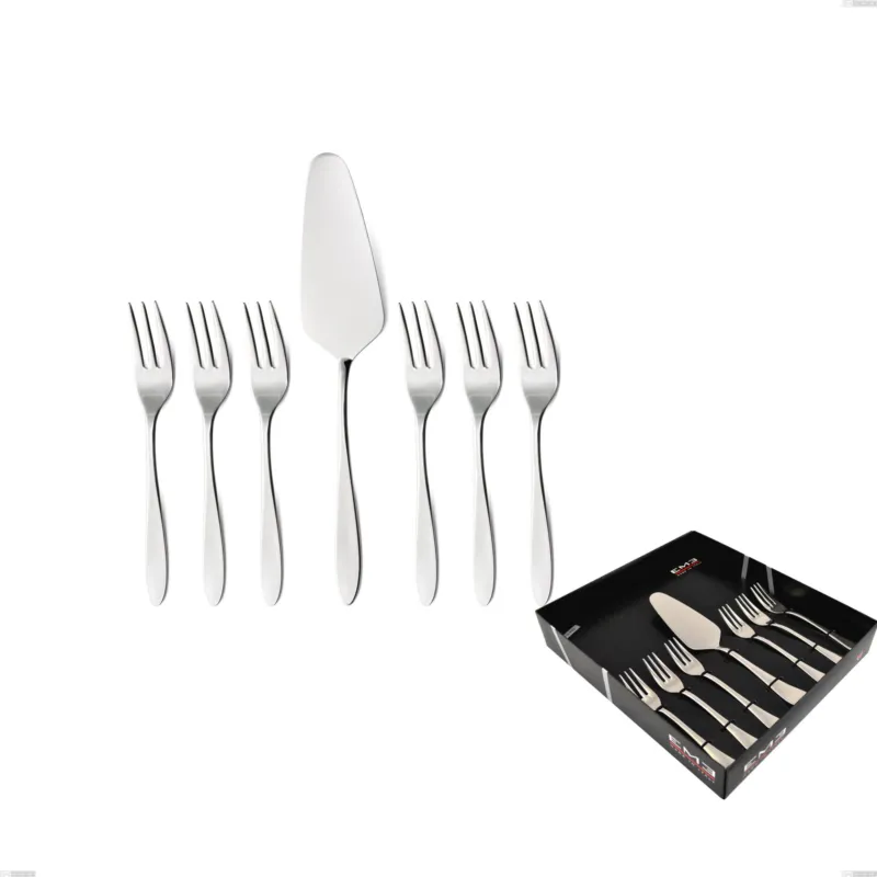 Occasione Confezione vetrina 7 pezzi dolce oasi, Acciaio inox Aisi 304 Posate Lucide, spessore 2 mm Eme Posaterie