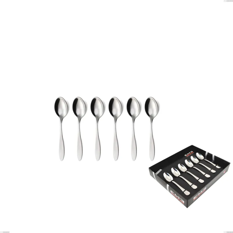 Reso Gratuito Confezione vetrina 6 pezzi moka oasi, Acciaio inox Aisi 304 Posate Lucide, spessore 2 mm Eme Posaterie