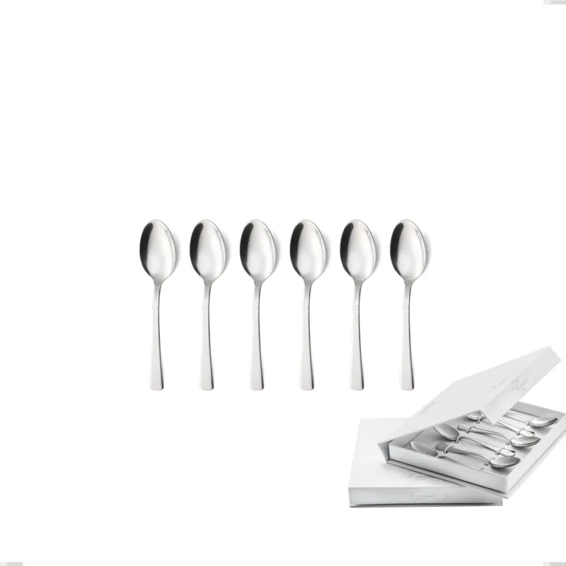 Sconto Confezione a libro 6 pezzi cucchiaino moka lux, Acciaio inox Aisi 304 Posate Lucide, spessore 2.5 mm Eme Posaterie