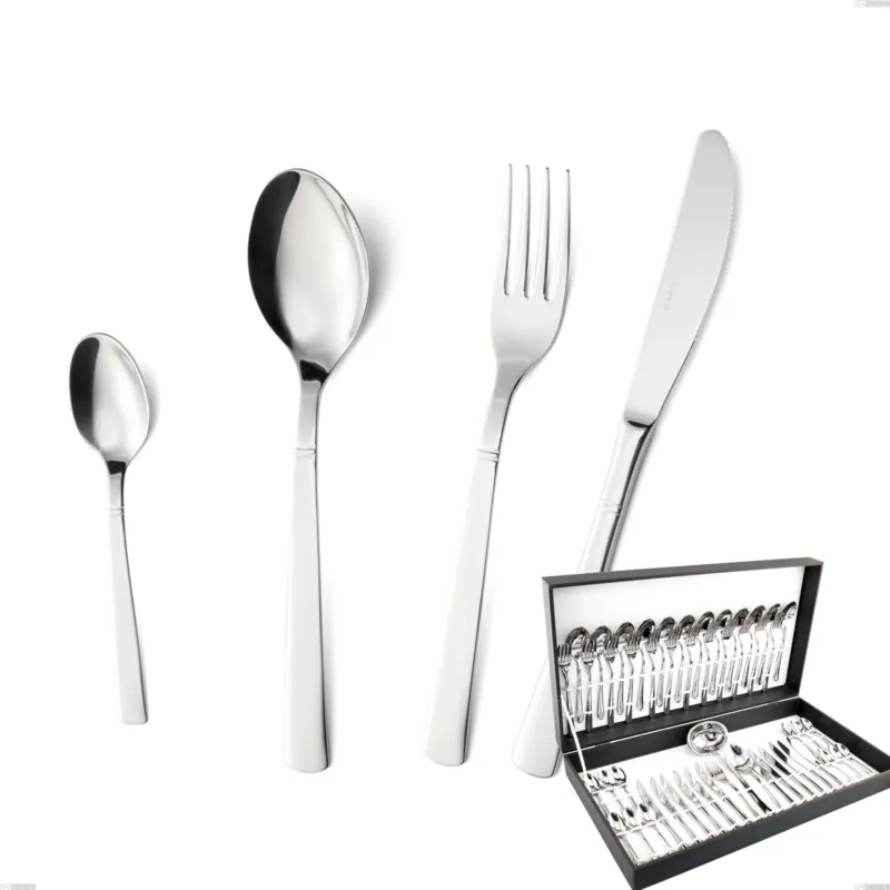 Economico Astuccio 51 pezzi lux, Acciaio inox Aisi 304 Posate Lucide, spessore 2.5 mm Eme Posaterie