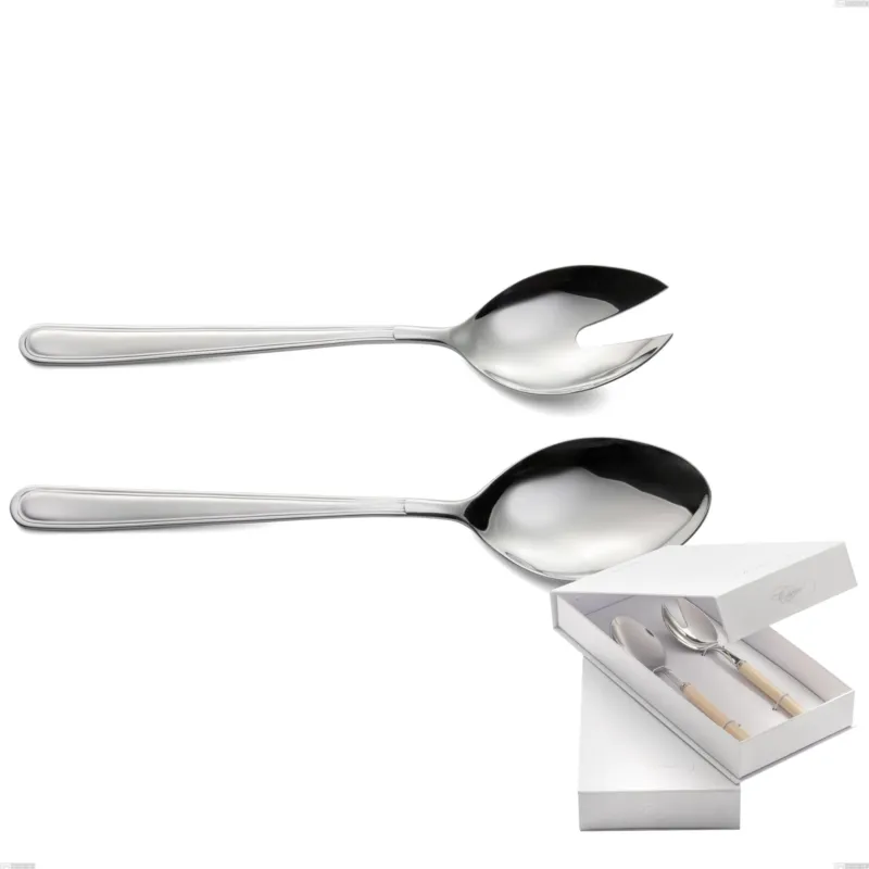 Promo Stagionale Confezione a libro 2 pezzi insalata medea, Acciaio inox Aisi 304 lucido, spessore 3 mm Eme Posaterie