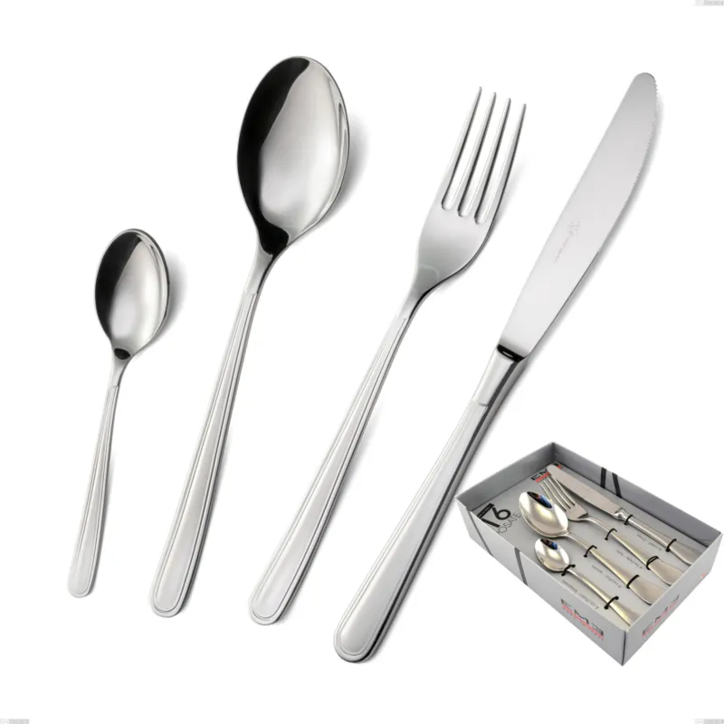 Offerta Del Giorno Confezione vetrina 16 pezzi medea, Acciaio inox Aisi 304 lucido, spessore 3 mm Eme Posaterie