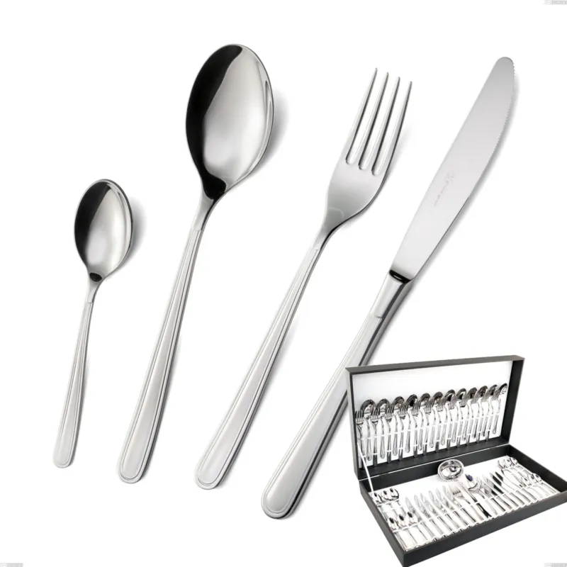 Offerta Del Giorno Astuccio 51 pezzi medea, Acciaio inox Aisi 304 lucido, spessore 3 mm Eme Posaterie