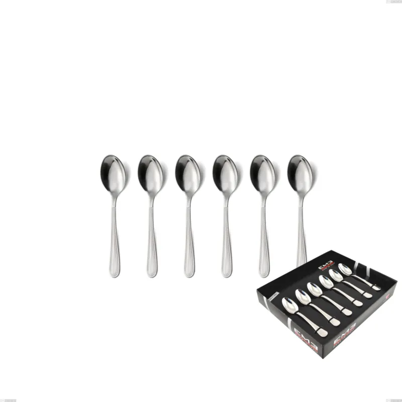 Reso Gratuito Confezione vetrina 6 pezzi moka medea, Acciaio inox Aisi 304 lucido, spessore 3 mm Eme Posaterie