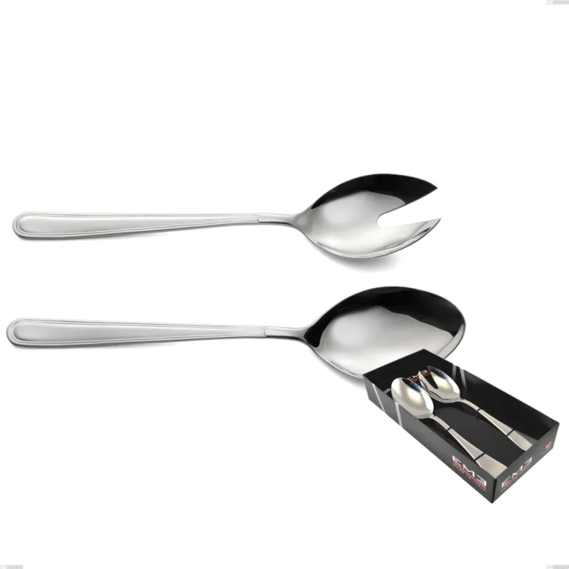 Miglior Prezzo Confezione vetrina 2 pezzi insalata medea, Acciaio inox Aisi 304 lucido, spessore 3 mm Eme Posaterie