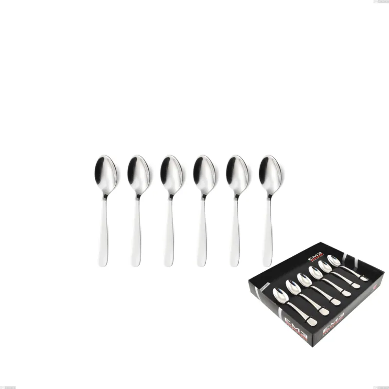 Prezzo Ridotto Confezione vetrina 6 pezzi moka katya, Acciaio inox Aisi 304 Posate Lucide, spessore 2 mm Eme Posaterie