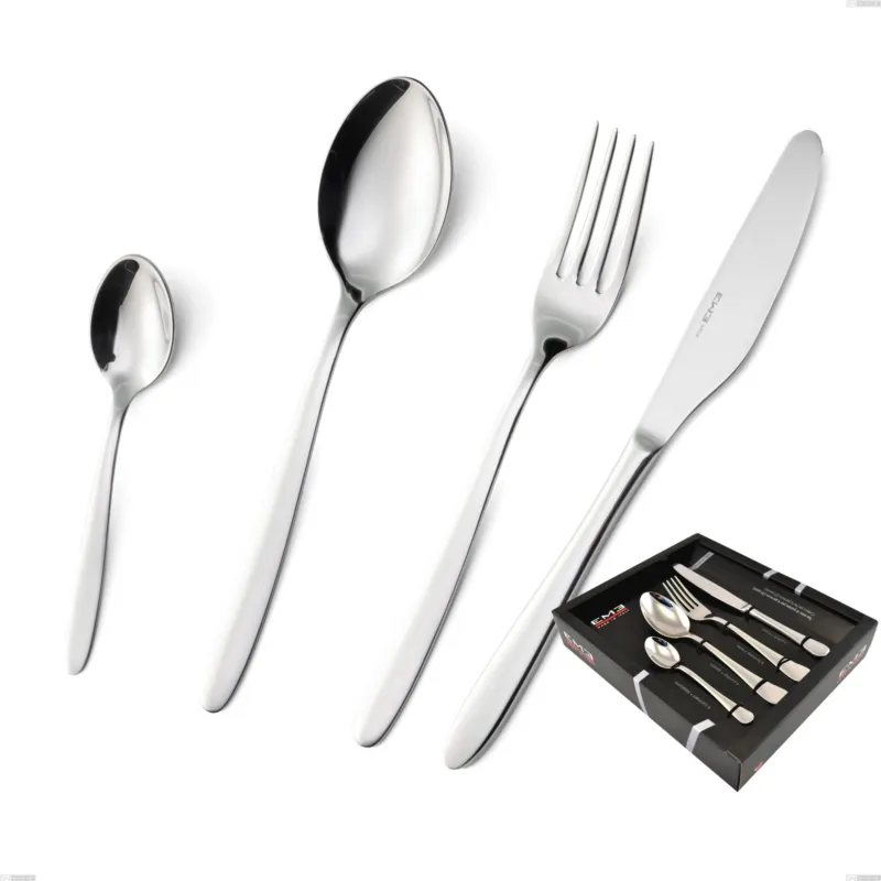 Compra Online Confezione vetrina 24 pezzi armonia, Acciaio inox Aisi 304 lucido, spessore 3 mm Eme Posaterie