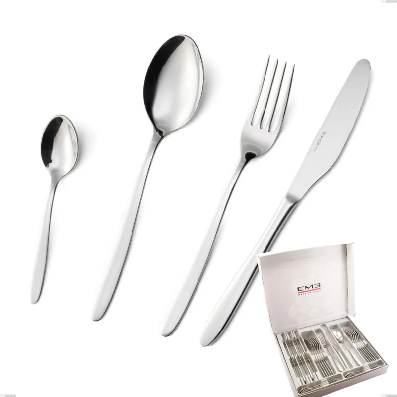 Offerta Cofanetto 24 pezzi armonia, Acciaio inox Aisi 304 lucido, spessore 3 mm Eme Posaterie