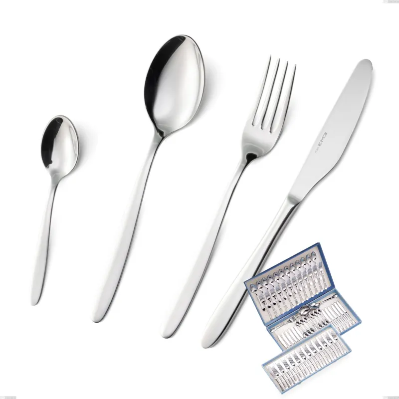 Astuccio 75 pezzi armonia, Acciaio inox Aisi 304 lucido, spessore 3 mm Eme Posaterie Miglior Prezzo