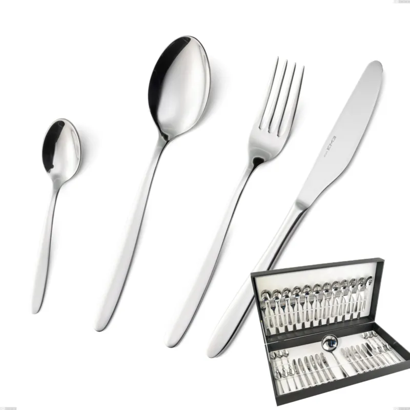 Astuccio 49 pezzi armonia, Acciaio inox Aisi 304 lucido, spessore 3 mm Eme Posaterie Quantità Limitata