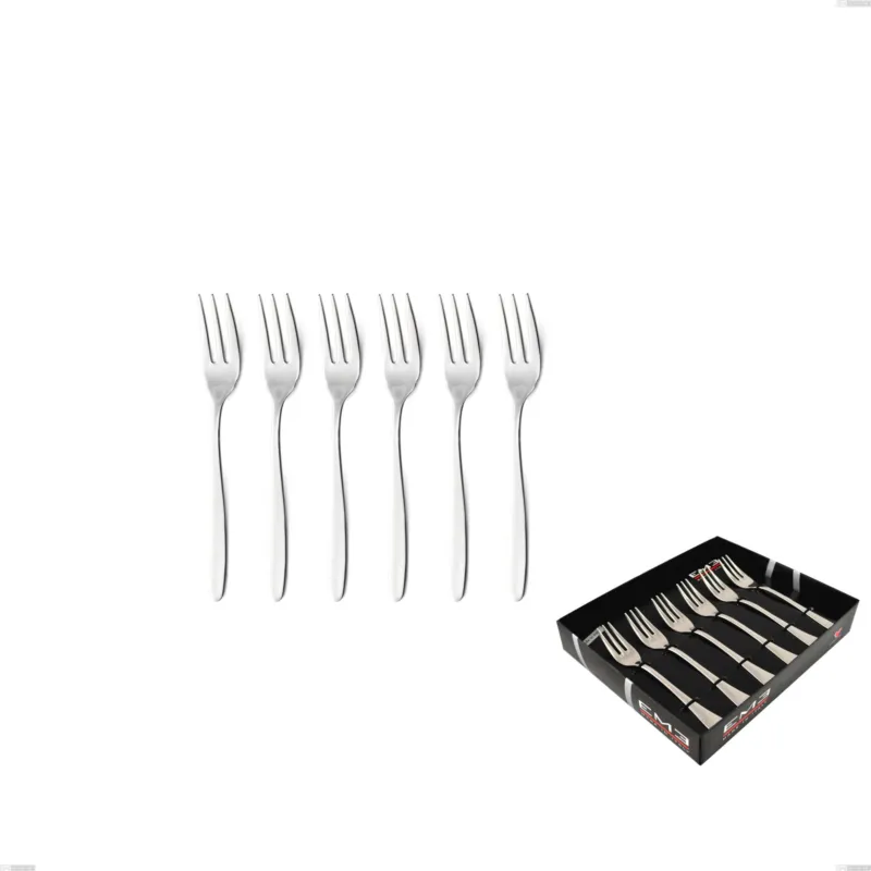 Confezione vetrina 6 pezzi forchettine dolce armonia, Acciaio inox Aisi 304 lucido, spessore 3 mm Eme Posaterie Saldi