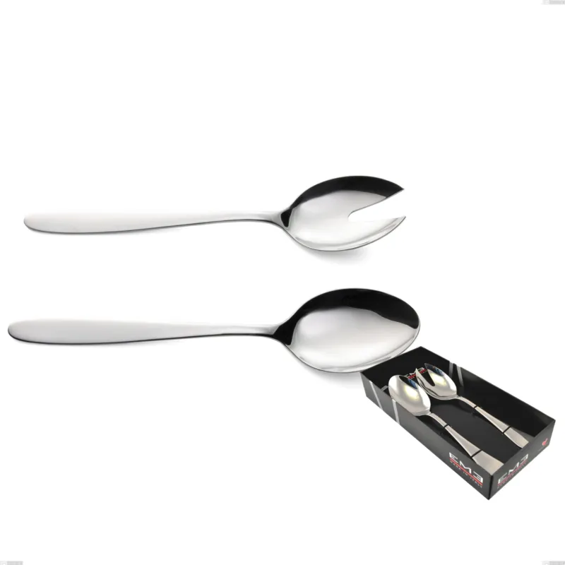 Direttamente Dal Produttore Confezione vetrina 2 pezzi insalata armonia, Acciaio inox Aisi 304 lucido, spessore 3 mm Eme Posaterie