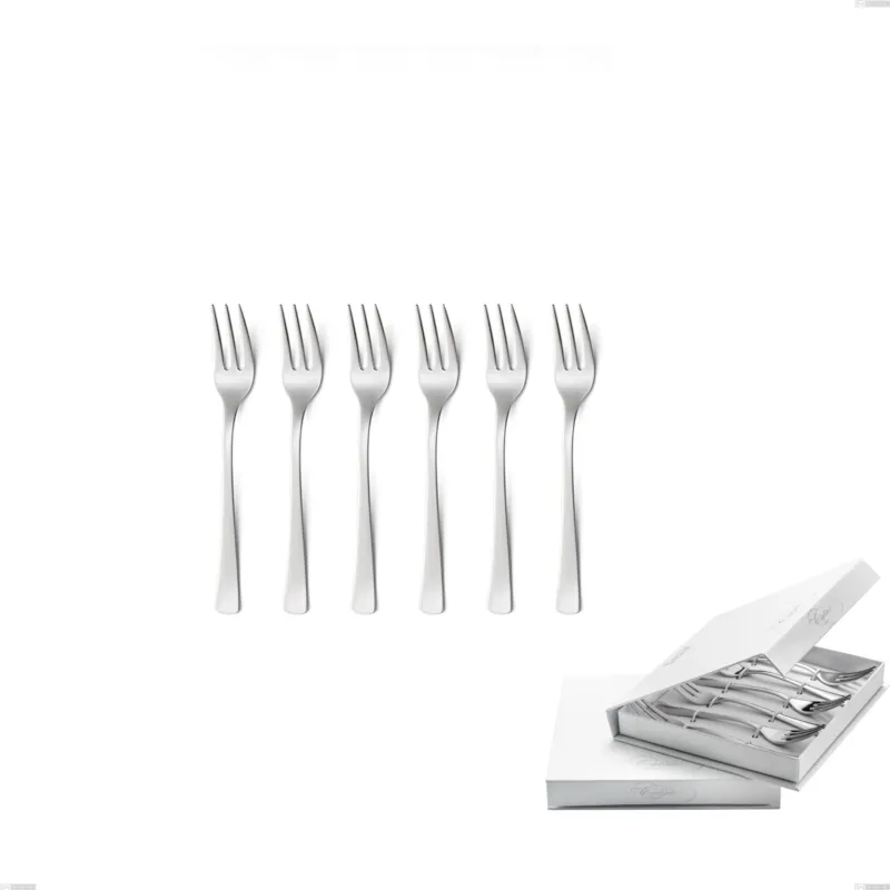 Miglior Prezzo Confezione a libro 6 pezzi forchette dolce doram, Acciaio inox Aisi 304 lucido, spessore 2.5 mm Eme Posaterie