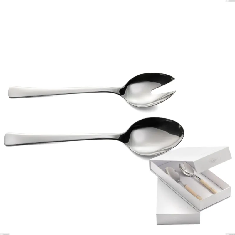 Subito Disponibile Confezione a libro 2 pezzi insalata doram, Acciaio inox Aisi 304 lucido, spessore 2.5 mm Eme Posaterie
