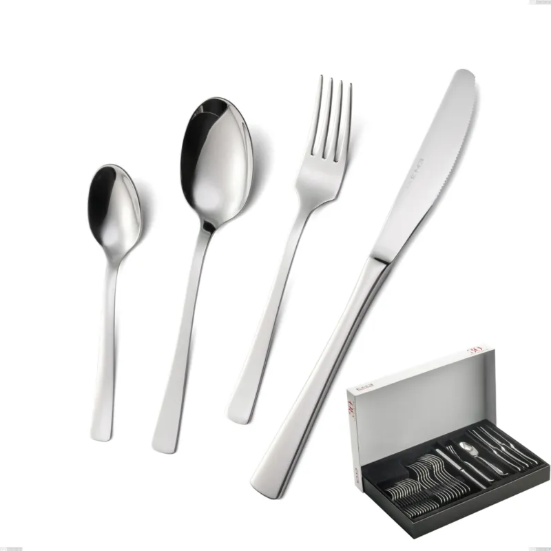 Confezione Panoramica 30 pezzi doram, Acciaio inox Aisi 304 lucido, spessore 2.5 mm Eme Posaterie Saldi