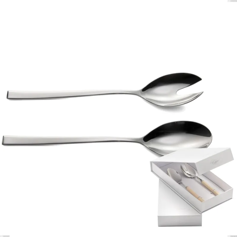 Occasione Confezione a libro 2 pezzi insalata celine, Acciaio inox Aisi 304 lucido, spessore 4.5 mm Eme Posaterie