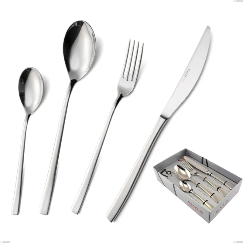 Offerta Lampo Confezione vetrina 16 pezzi celine, Acciaio inox Aisi 304 lucido, spessore 4.5 mm Eme Posaterie