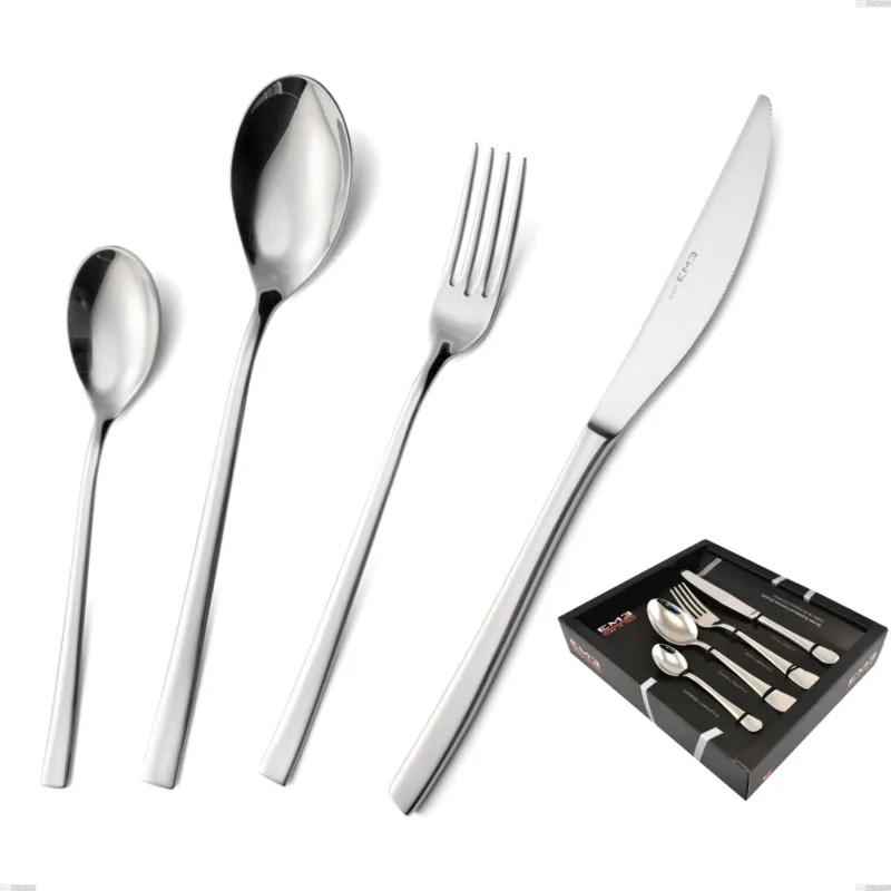 Confezione vetrina 24 pezzi celine, Acciaio inox Aisi 304 lucido, spessore 4.5 mm Eme Posaterie Consegna Rapida