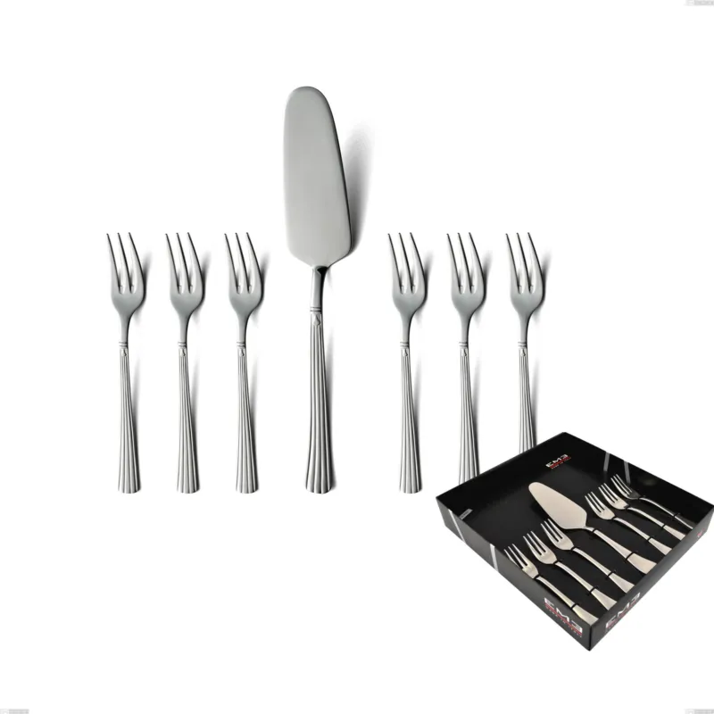 Confezione vetrina 7 pezzi dolce bavaria, Acciaio inox (Aisi 304) lucido stile classico Eme Posaterie Prezzo Basso