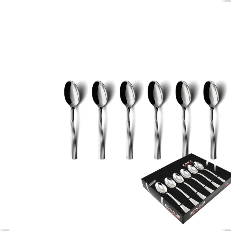 Occasione Confezione vetrina 6 pezzi caffè bavaria, Acciaio inox (Aisi 304) lucido stile classico Eme Posaterie