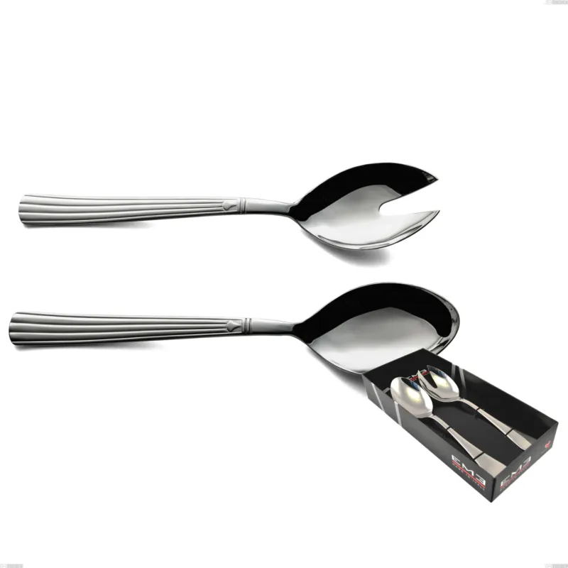 Confezione vetrina 2 pezzi insalata bavaria, Acciaio inox (Aisi 304) lucido stile classico Eme Posaterie Super Prezzo